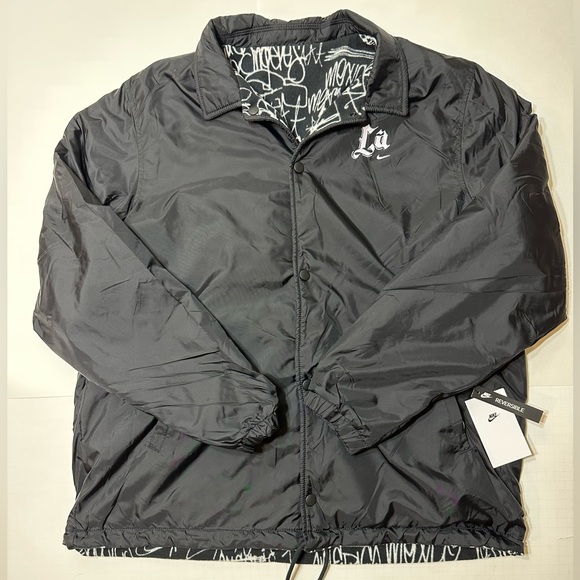 Brand New Nike Club America Los Angeles Reversible Jacket Black White Medium - Picture 1 of 10